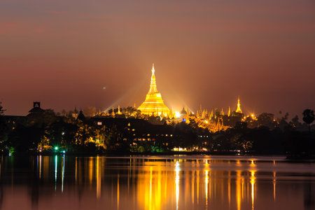Shwedagon Pagoda , Yangon in Myanmar  Burmar の写真素材