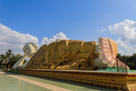 Reclining Buddha ,Bago in Myanmar  Burmar  