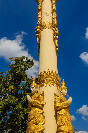 Sacred Tower  , Yangon in Myanmar  Burmar の写真素材