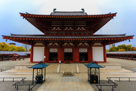 shitennoji temple , osaka in Japanのeditorial素材