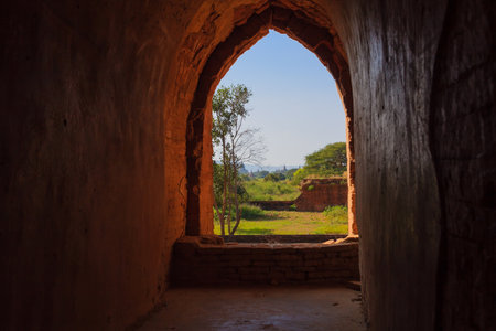 Path at Temple ,  Bagan in Myanmar  Burmar の写真素材