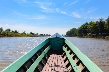 Long Tail Boat ,  inle lake in Myanmar  Burmar の写真素材