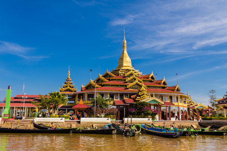 Temple ,  inle lake in Myanmar  Burmar のeditorial素材