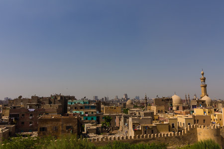 Mosque and City View of cairo in egypt