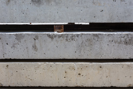 Concrete bar at construction site , Bangkok in Thailandの写真素材