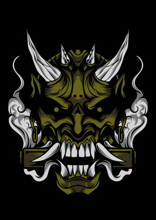 onimusha smoke illustration apparel artのイラスト素材