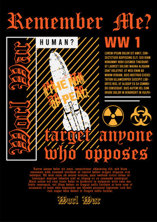ww1 world war one
illustration streetwear design
apparel t-shirt designのイラスト素材
