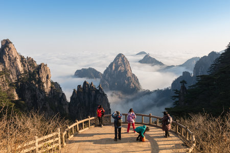 Mt. Huangshan in Anhui, China.のeditorial素材