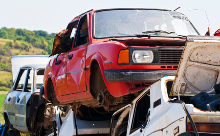 The car accident where the damage was bigの写真素材