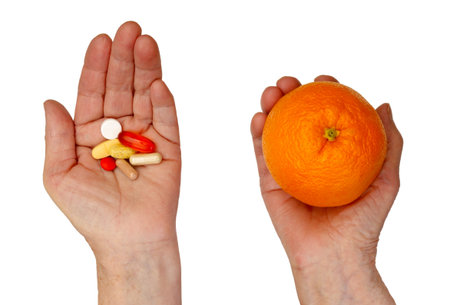 We need nature made vitamins for good healthの写真素材