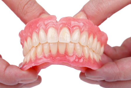 Rehabilitation in case of tooth loss with dental prosthesisの写真素材