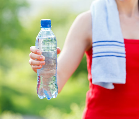 Do not forget to hydrate yourself during workoutの写真素材
