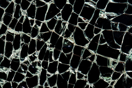 the broken windshield in car accident