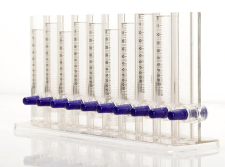 Closeup photo of erythrocyte sedimentation rate instrument