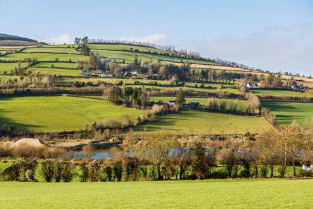 Photo of beautiful irish landscape on a sunny dayの写真素材