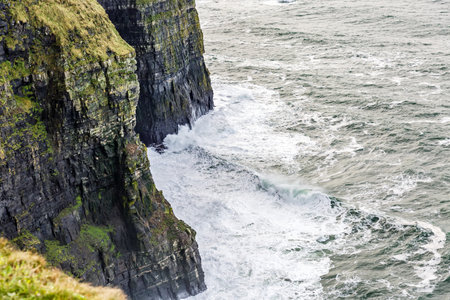 Cliffs of Moher Tourist Attraction in Irelandの写真素材