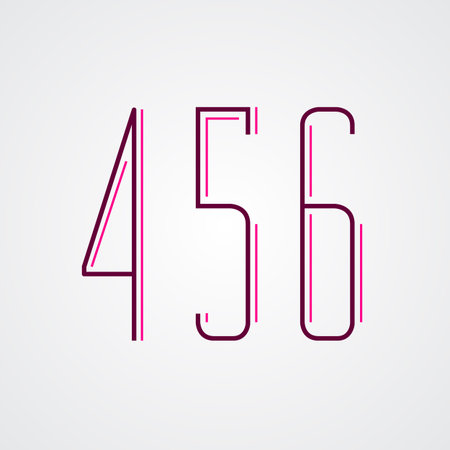 Condensed Letters  Condensed Numbers  Number 4  Number 5  Number 6  Typographic elements  Typographic design のイラスト素材