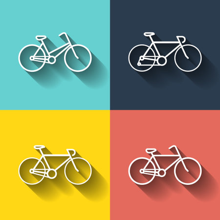 Bicycles pictograms. Bicycles icons. Bicycles illustration.のイラスト素材