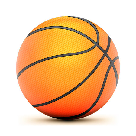 Basketball isolated ball on a white backgroundのイラスト素材