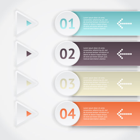 Modern business origami style options banner. のイラスト素材