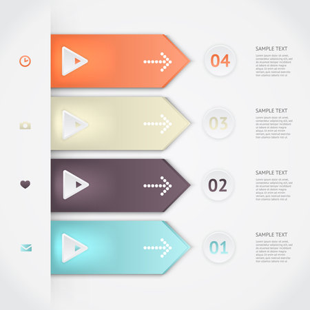 Modern business origami style options banner. のイラスト素材