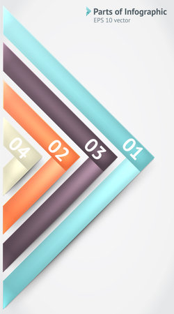 Modern business origami style options banner. のイラスト素材