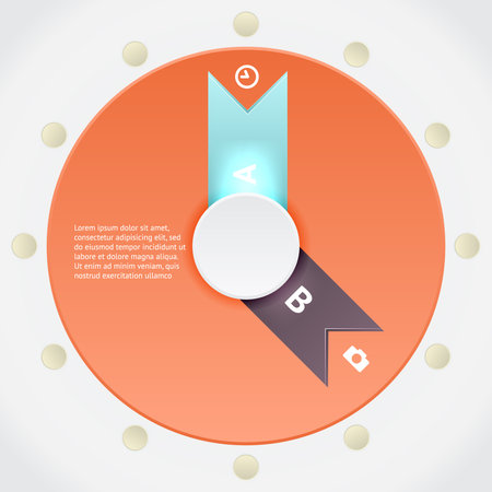 Modern business origami style options banner. のイラスト素材