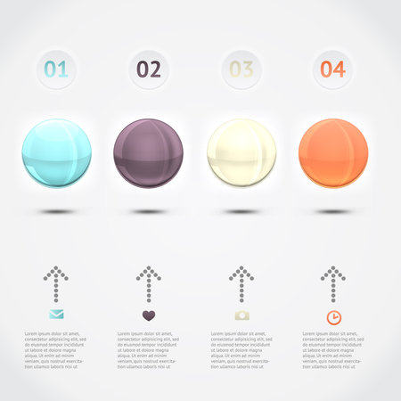 Modern business origami style options banner. のイラスト素材