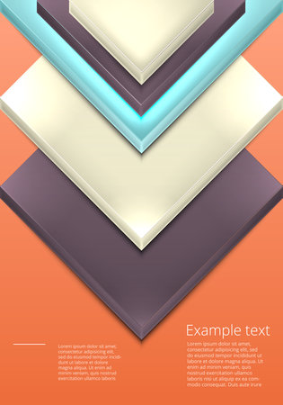 Modern business origami style options banner. のイラスト素材