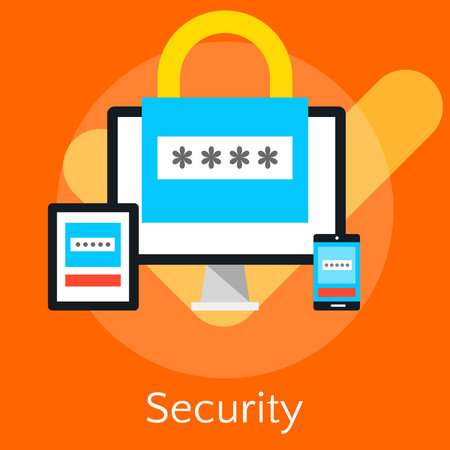 Security Concept.  Flat design vector illustration concepts for data security and internet security....