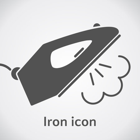 Vector iron icon. Black iron isolated illustration on white background.のイラスト素材