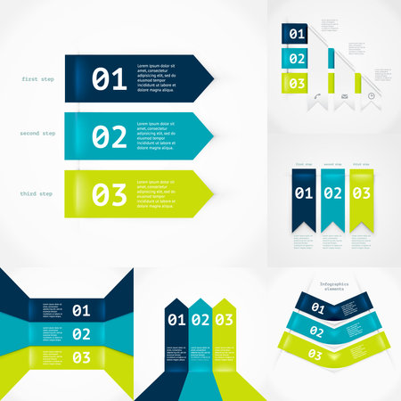 Modern infographics element number template. Vector illustration. can be used for workflow layout diagram business step options banner web designのイラスト素材