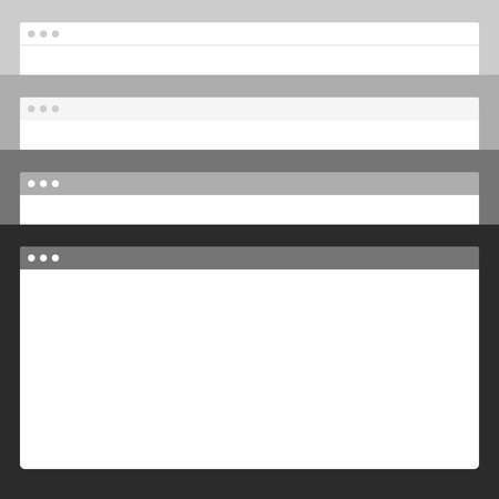 Black and White Abstract Design Vector Browsers. Browsers Set Illustration. Flat Applications.のイラスト素材