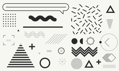 Set of Memphis Design Element Seriesのイラスト素材