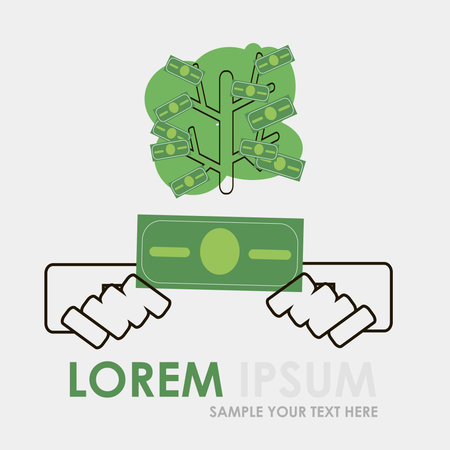 Money and tree template business illustration.のイラスト素材