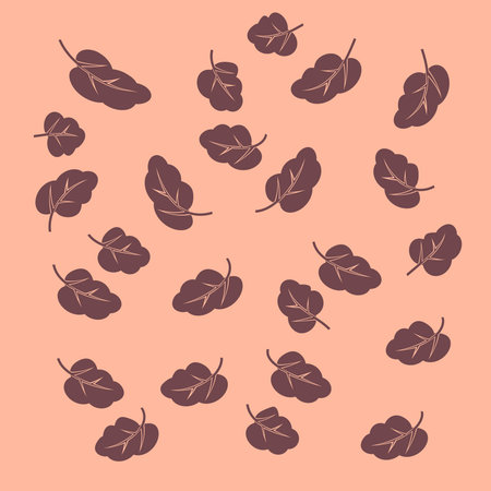 Outline leaves vintage background vector illustrationのイラスト素材