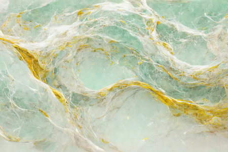 Mint green marble background. Abstract fluid art modern wallpaperの素材