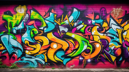 Cool graffiti on the wallの素材