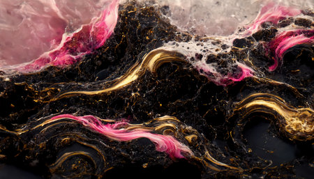 Pink and black marble textureの素材