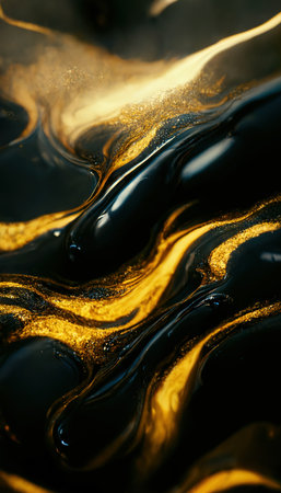 Abstract gold marble texture dark backgroundの素材