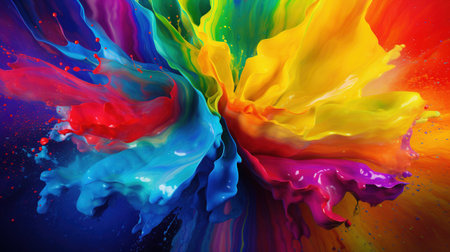 Colorful paint splash wallpaperの素材