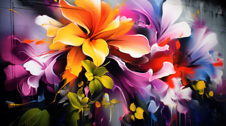 Abstract colorful graffiti wallpaperの素材