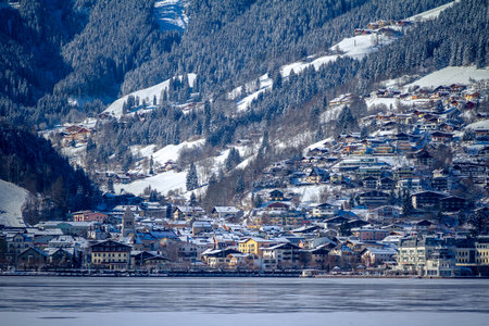 Zell am See, Austria. View from Thumersbachの写真素材