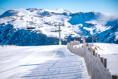 Andorra GrandValira Ski. Pyrenees Mountains