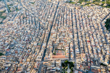 Aerial view of port of Castellammare del Golfo, Sicily,Italyの写真素材