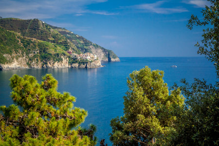 Manarola Village, Cinque Terre Coast Italyの写真素材