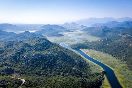 Montenegro, Crnojevica river in national parkの写真素材