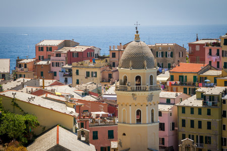 Panorama of Vernazza ,Cinque Terre National Park,Liguria,Italy,Europe