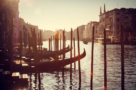 Beautiful Venice at sunsetの写真素材