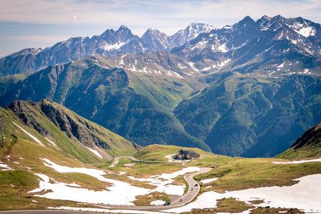 Grossglockner. High Alpine Mountain Road Hochalpenstrasseの写真素材